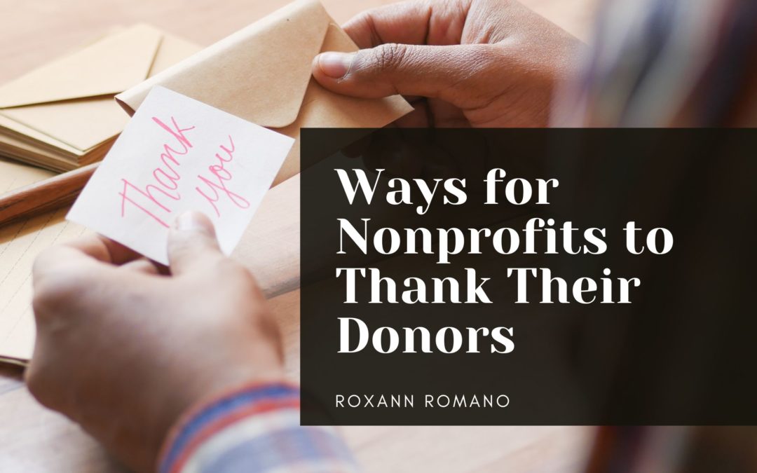 Roxann Romano nonprofits thank donors